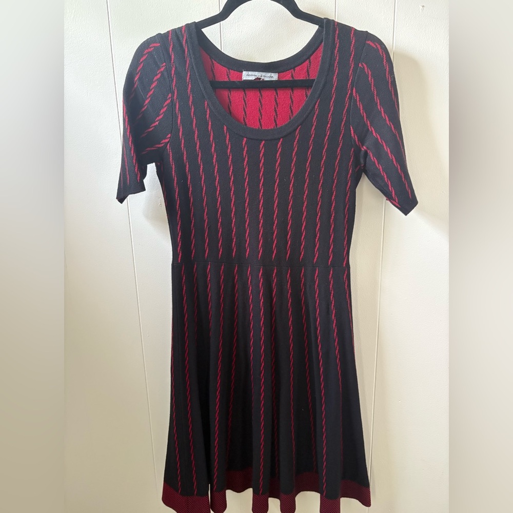 Black and Red Striped Dress